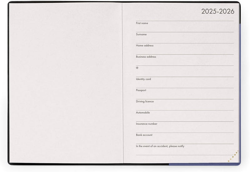 Agenda 12 Mesi Legami Settimanale Small 2026 Future Dusk con Chiusura ad Elastico