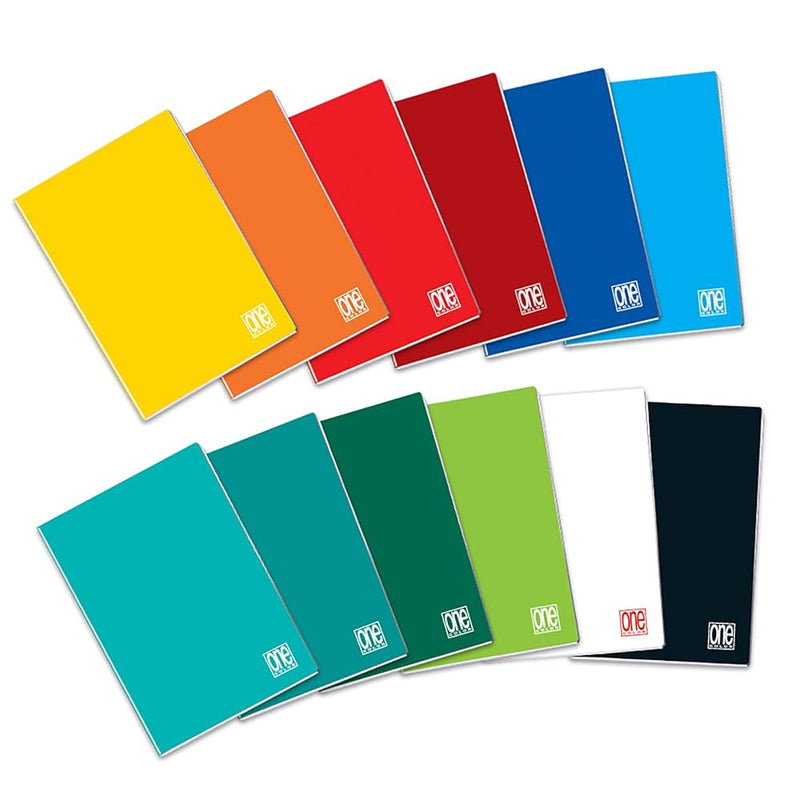 Quaderno A5 One Color 80 gr / 20 Fogli / a Quadretti 5 mm con Margine