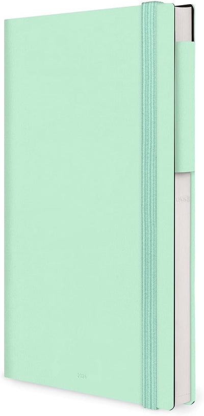 Agenda 12 Mesi Legami Giornaliera e Settimanale Large 2026 Pastel Mint con Chiusura ad Elastico