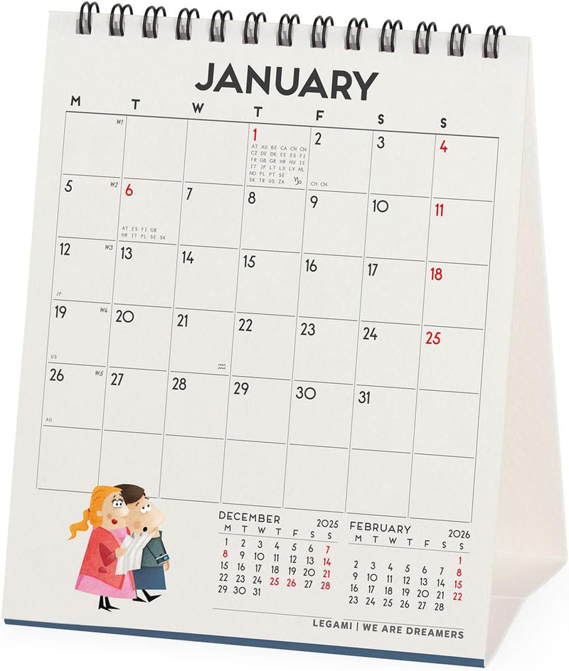 Calendario da Tavolo 12 Mesi Legami con Planner Annuale 2026 London 12 x 14,5 cm