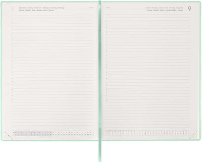 Agenda 13 Mesi Legami Giornaliera Maxi 2026 Pastel Mint con Chiusura ad Elastico