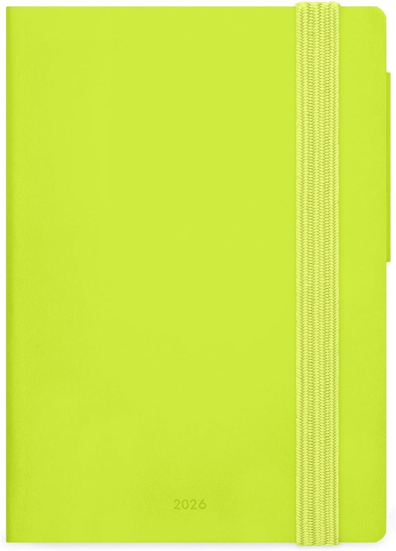 Agenda 12 Mesi Legami Giornaliera Small 2026 Chartreuse con Chiusura ad Elastico