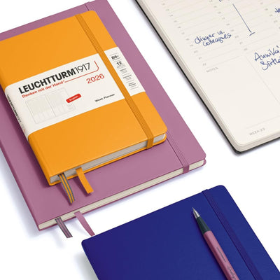 Planner 12 Mesi Settimanale Verticale Leuchtturm1917 Medium A5 con Copertina Rigida Spring Leaf 2026