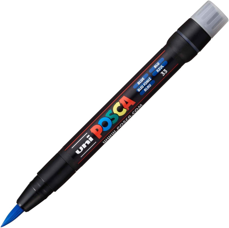 Pennarello Marcatore a Tempera Uni Posca con Punta a Pennello Blu