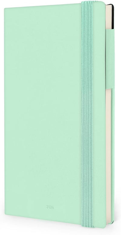 Agenda 12 Mesi Legami Settimanale Medium con Notebook 2026 Pastel Mint con Chiusura ad Elastico