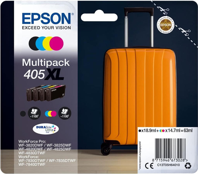 Multipack Cartuccia Originale Epson 405 XL C+M+Y+K