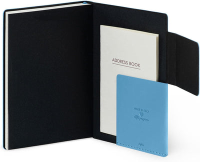 Agenda 12 Mesi Legami Settimanale Small 2026 Retro Blue con Chiusura ad Elastico