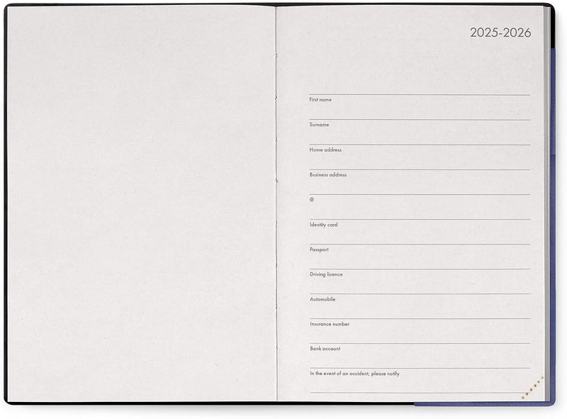 Agenda 12 Mesi Legami Settimanale Medium con Notebook 2026 Future Dusk con Chiusura ad Elastico
