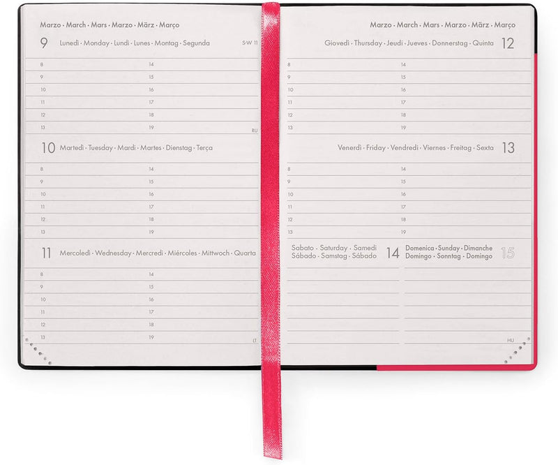 Agenda 12 Mesi Legami Settimanale Small 2026 Cherry Bomb con Chiusura ad Elastico