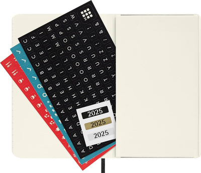 Agenda 12 Mesi Settimanale Orizzontale Pocket con Copertina Morbida Nero Moleskine 2025