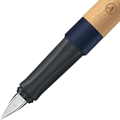 Penna Stilografica Ecosostenibile Stabilo Grow Blu e Faggio