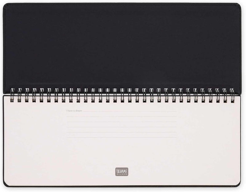 Planner da Scrivania 12 Mesi Legami Orizzontale 2026 Deep Graphite