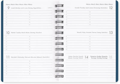 Agenda 12 Mesi Legami Settimanale Small Spiralata 2026 Travel Stickers con Chiusura ad Elastico