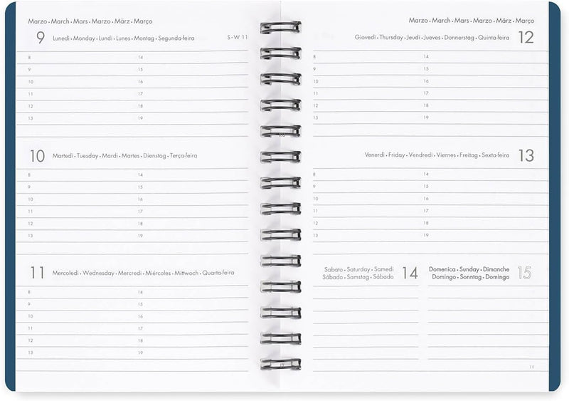 Agenda 12 Mesi Legami Settimanale Small Spiralata 2026 Travel Stickers con Chiusura ad Elastico
