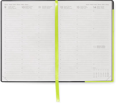 Agenda 12 Mesi Legami Settimanale Medium 2026 Chartreuse con Chiusura ad Elastico