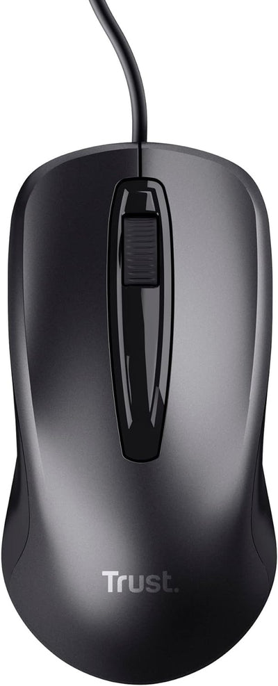 Mouse Trust Carve Wired USB con Filo Nero