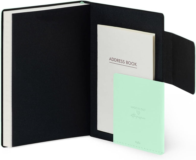 Agenda 12 Mesi Legami Giornaliera Small 2026 Pastel Mint con Chiusura ad Elastico