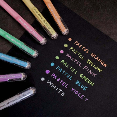 Penna a Gel Pentel Hybrid Milky 0,8 mm Rosa Pastel