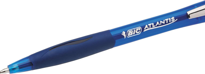 Penna a Sfera Bic Atlantis Soft a Scatto con Punta Media Blu