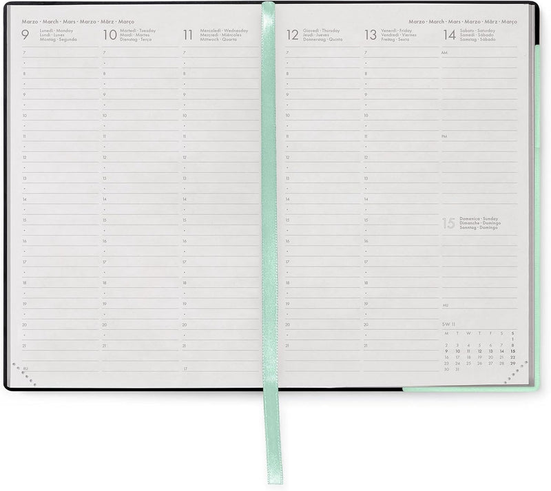 Agenda 12 Mesi Legami Settimanale Medium 2026 Pastel Mint con Chiusura ad Elastico