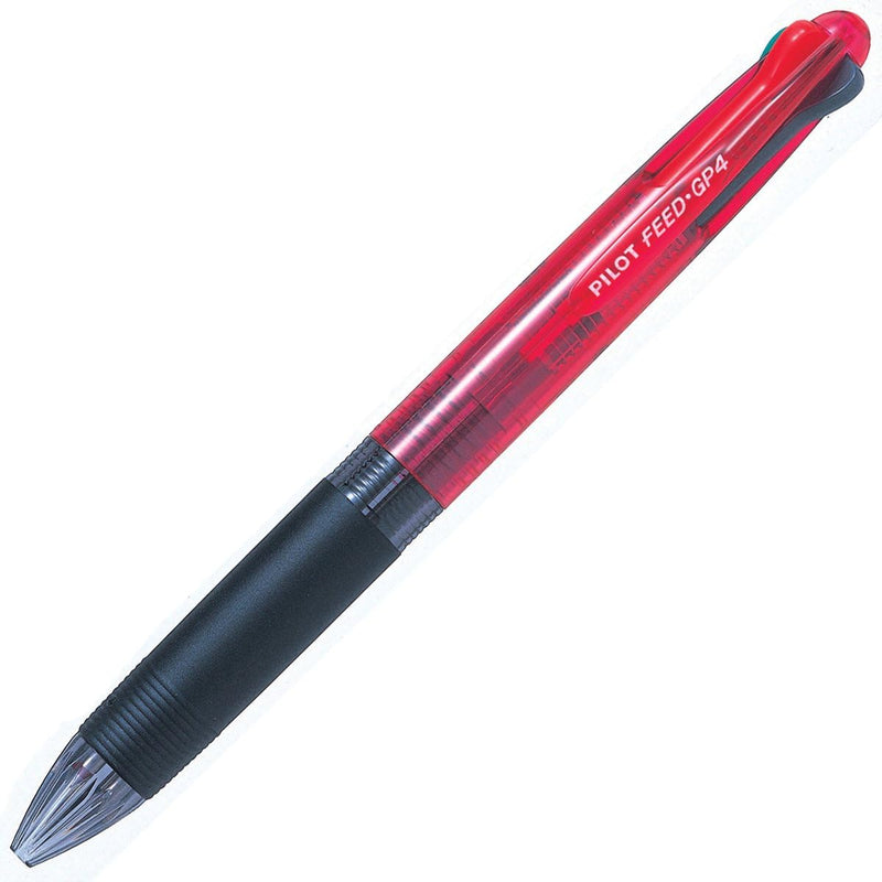 Penna a Sfera Pilot Feed GP4 con 4 Colori e Fusto Rosso