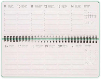Planner da Scrivania 12 Mesi Legami Orizzontale 2026 Pastel Mint