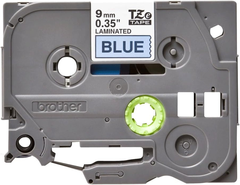 Cassetta Nastro Laminato Brother Nero su Blu 9 mm