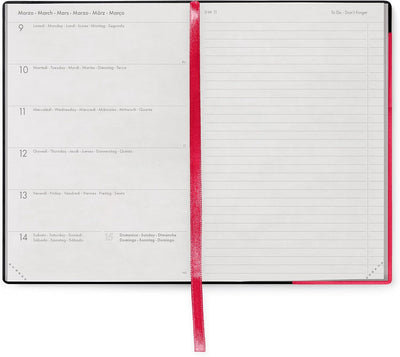 Agenda 12 Mesi Legami Settimanale Medium con Notebook 2026 Cherry Bomb con Chiusura ad Elastico