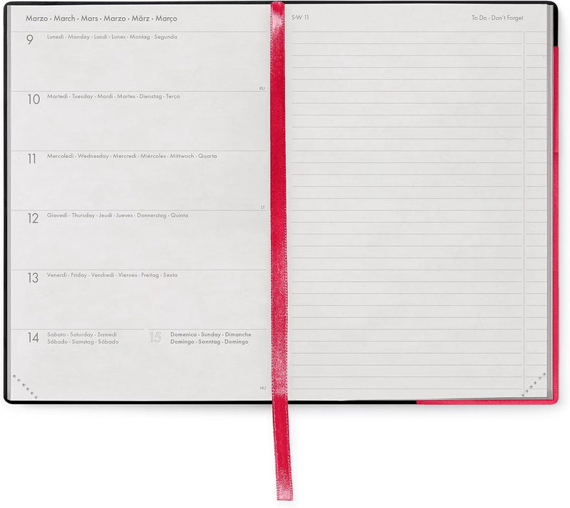 Agenda 12 Mesi Legami Settimanale Medium con Notebook 2026 Cherry Bomb con Chiusura ad Elastico