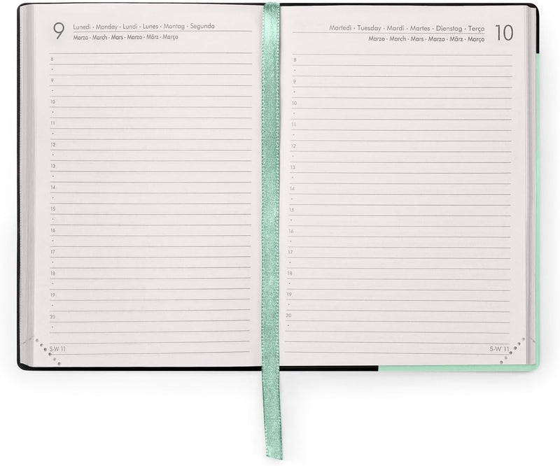 Agenda 12 Mesi Legami Giornaliera Small 2026 Pastel Mint con Chiusura ad Elastico