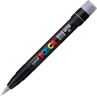 Pennarello Marcatore a Tempera Uni Posca con Punta a Pennello Argento