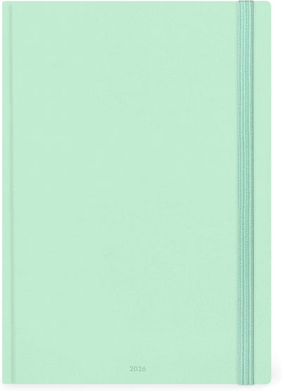 Agenda 13 Mesi Legami Giornaliera Maxi 2026 Pastel Mint con Chiusura ad Elastico