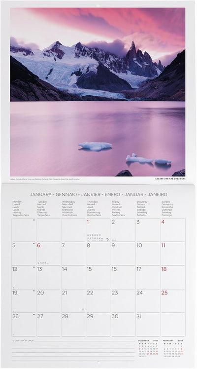 Calendario da Parete 12 Mesi Legami con Planner Annuale 2026 Sunsets 30 x 29 cm