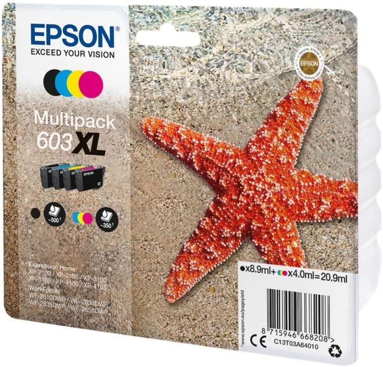 Multipack Cartuccia Originale Epson 603 XL C+M+Y+K