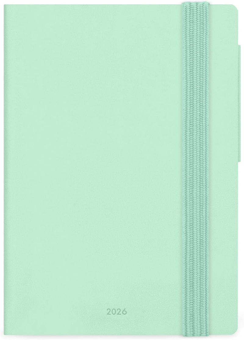 Agenda 12 Mesi Legami Settimanale Small 2026 Pastel Mint con Chiusura ad Elastico