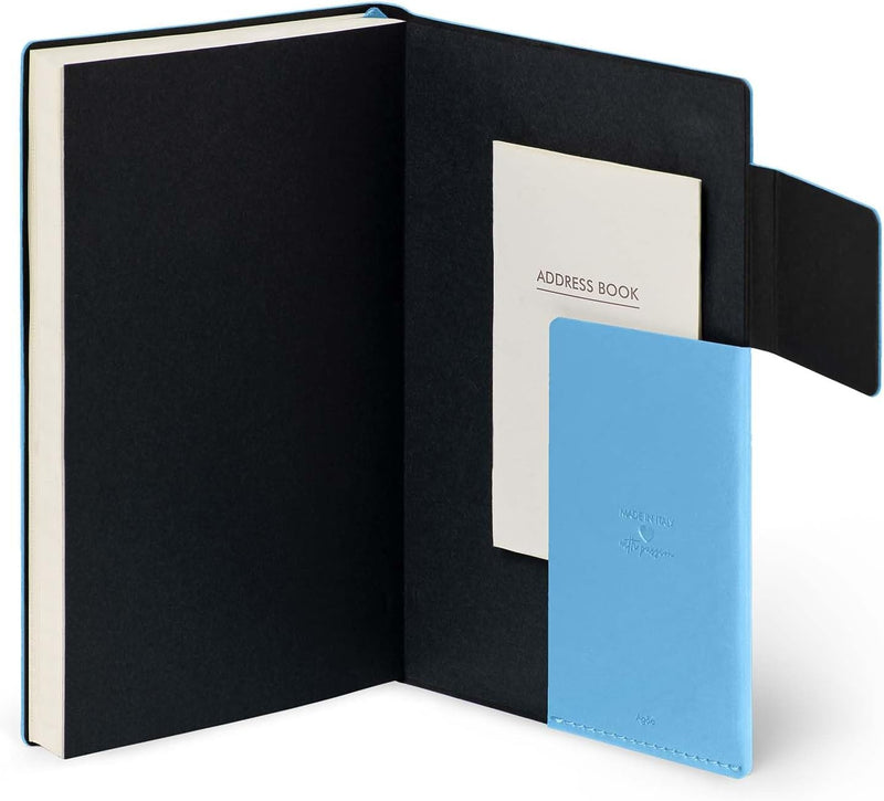 Agenda 12 Mesi Legami Giornaliera Medium 2026 Retro Blue con Chiusura ad Elastico