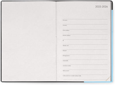 Agenda 12 Mesi Legami Settimanale Medium con Notebook 2026 Aura con Chiusura ad Elastico