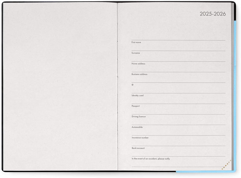Agenda 12 Mesi Legami Settimanale Medium con Notebook 2026 Aura con Chiusura ad Elastico