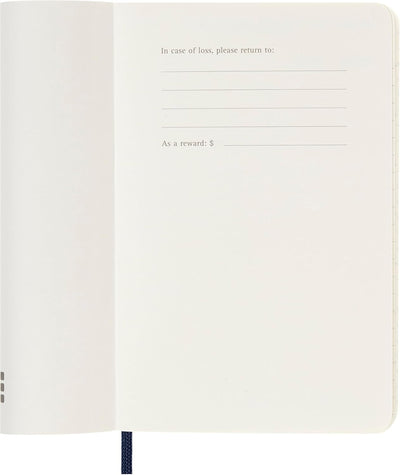 Agenda 18 Mesi Settimanale Moleskine Pocket con Copertina Morbida Blu Zaffiro 2026