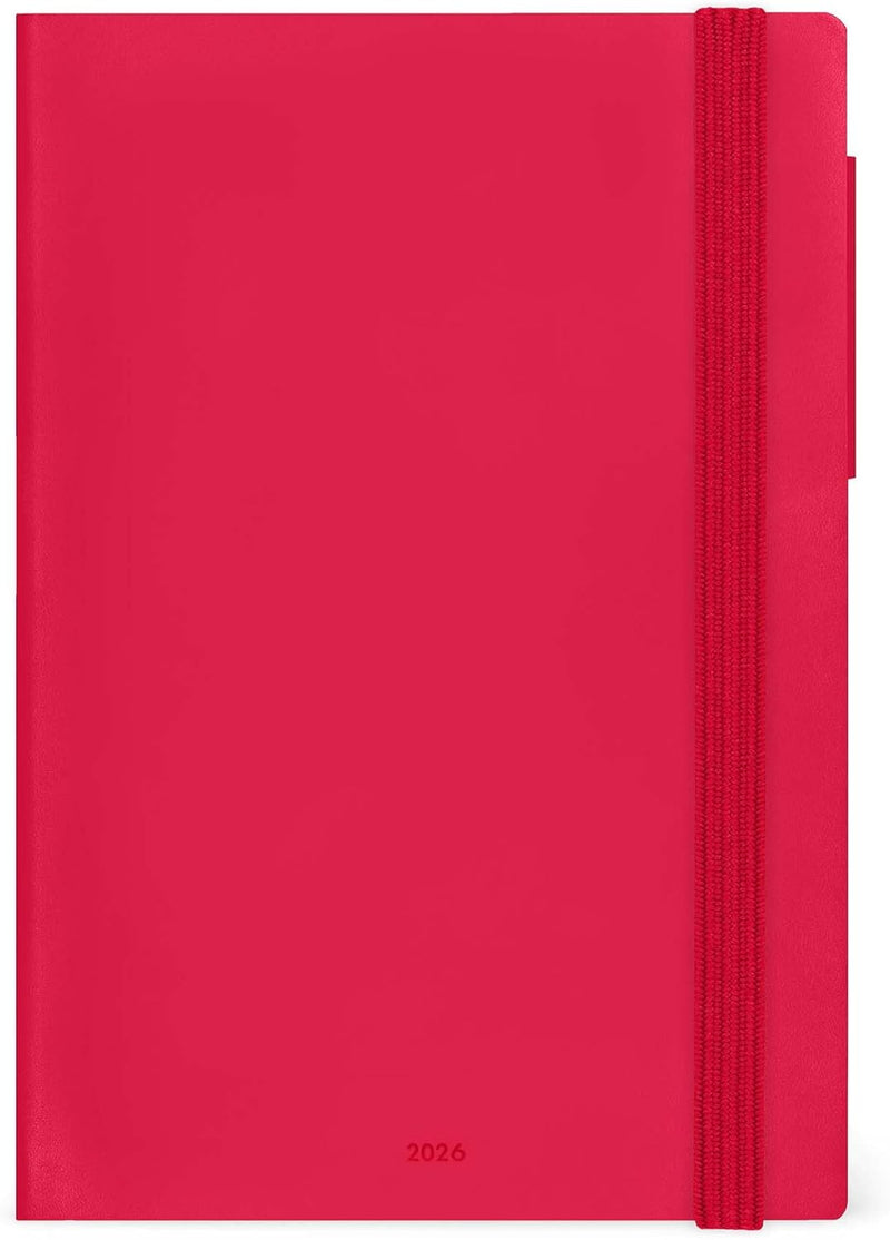 Agenda 12 Mesi Legami Giornaliera Medium 2026 Cherry Bomb con Chiusura ad Elastico