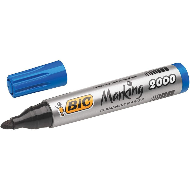Pennarello Bic Markin 2000 a Punta Tonda da 1,7 mm Blu