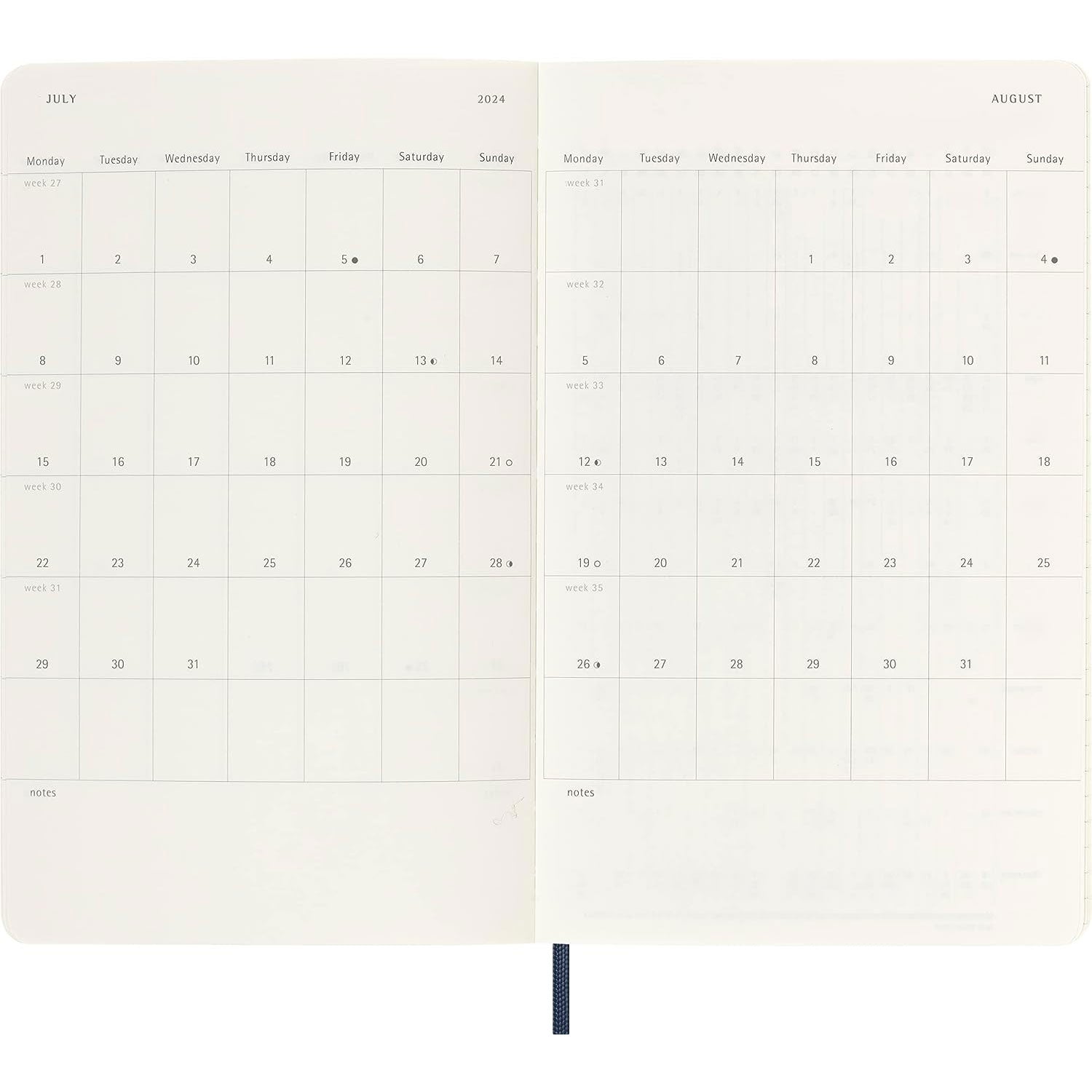 Agenda Moleskine settimanale 2024, 12 mesi, Pocket, copertina morbida, Blu  zaffiro - 9 x 14 cm - Moleskine - Cartoleria e scuola