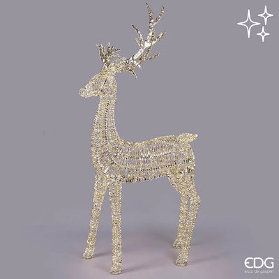 Renna Stripes con 5200 LED Luce Calda 130 x 270 x 40 cm