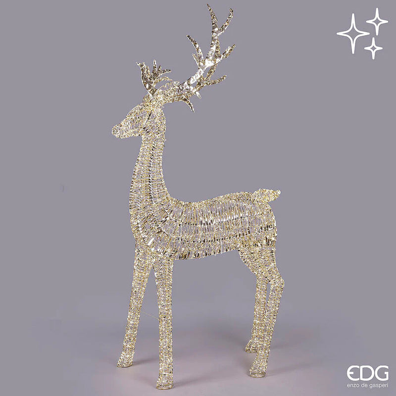 Renna Stripes con 5200 LED Luce Calda 130 x 270 x 40 cm