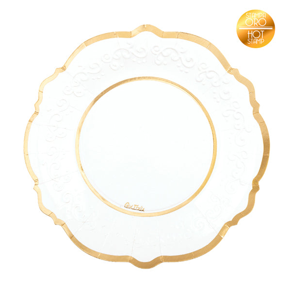 Piatti in Carta Liberty Gold 27 cm - 8 pezzi