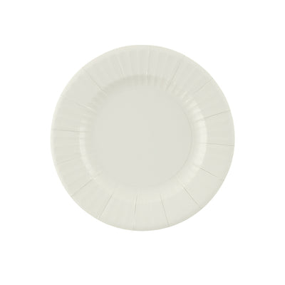 Piatti in Carta Biocompostabile Bianco 21 cm - 8 pezzi