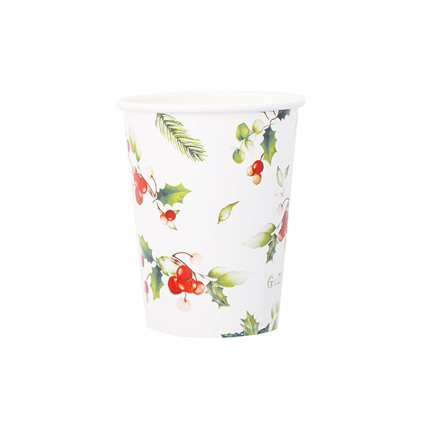 Bicchieri in Carta Christmas Greetings 250 cc - 8 pezzi