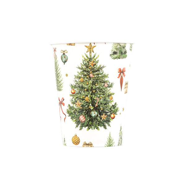 Bicchieri in Carta Christmas Forest 250 cc - 8 pezzi
