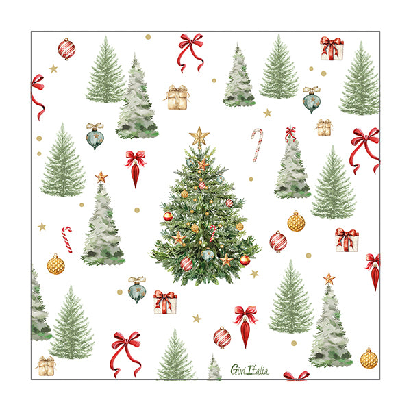 Tovaglioli Christmas Forest 33 x 33 cm - 16 pezzi