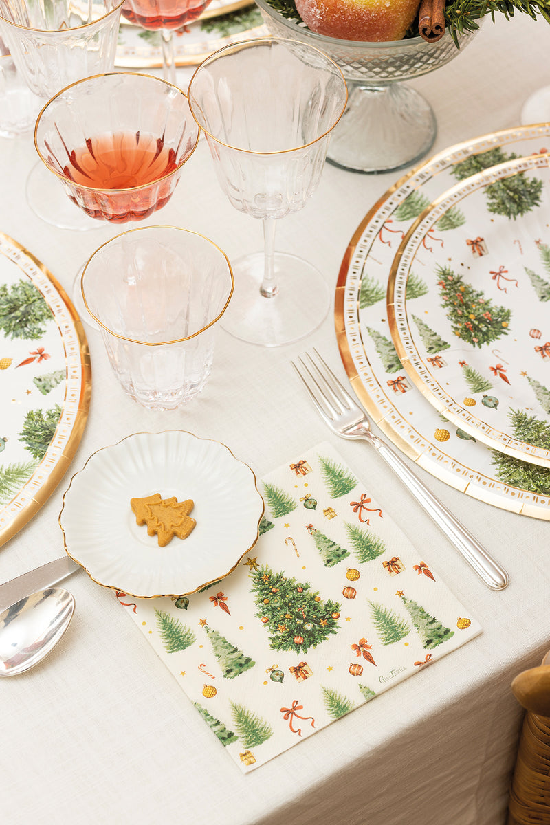 Piatti Fondi in Carta Christmas Forest 21 cm - 8 pezzi